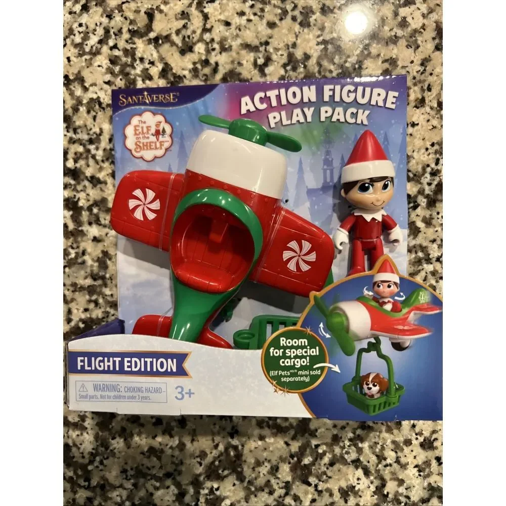 Elf On The Shelf Action Figure Play Pack Flight Edition Airplane Elf Pets New